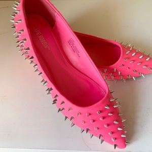 Hot Pink Studded Flats